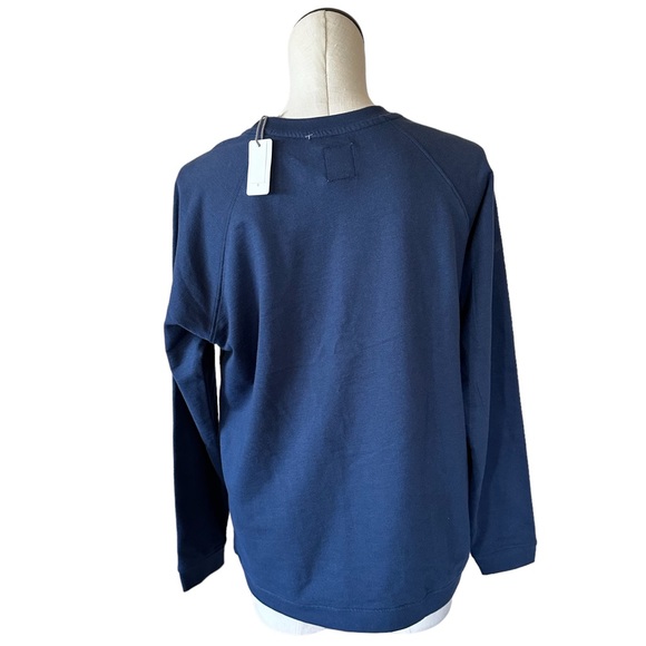 NWT Monica + Andy Crewneck Embroidered Whale Patch Sweatshirt Large - Picture 5 of 11